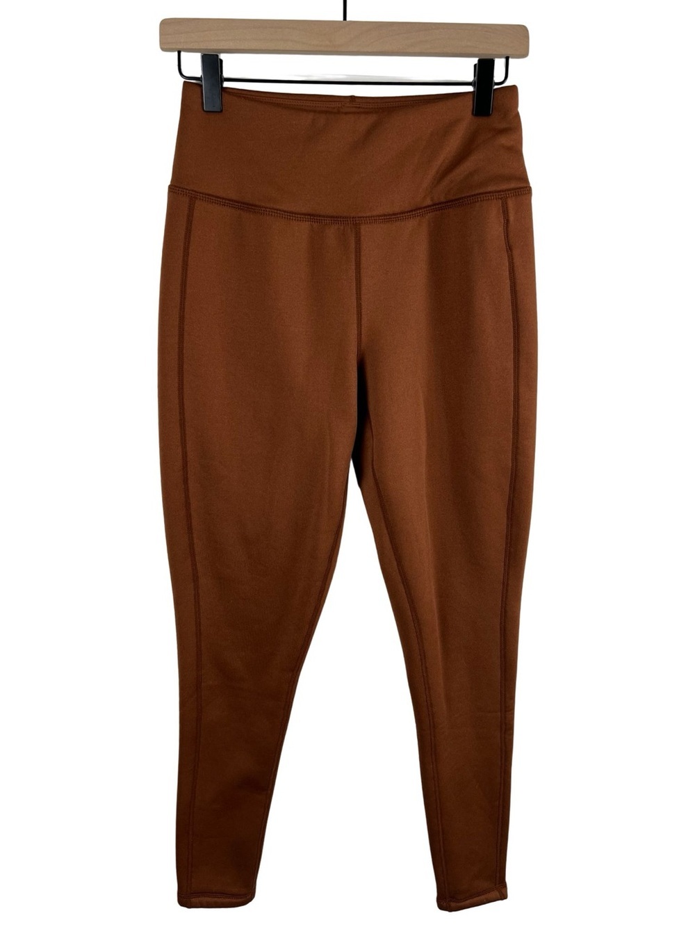 Fleece Lined Leggings Womens Small Brown Outdoor Hiking - Picture 1 of 12